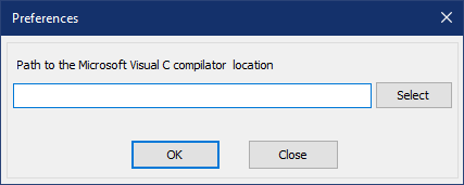 VbaCompiler Preferences Window